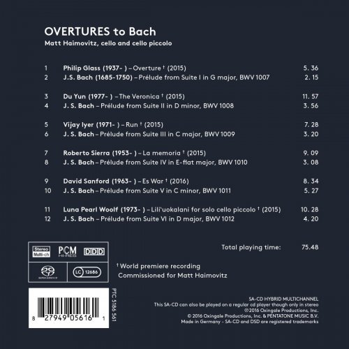 Matt Haimovitz - Overtures to Bach (2016) [Hi-Res]