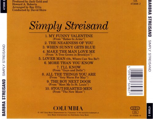 Barbra Streisand - Simply Streisand (1967) [1993] CD-Rip