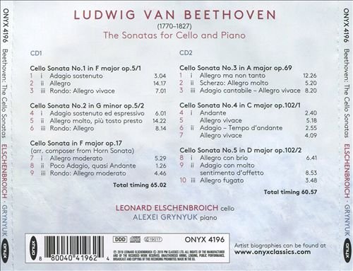 Leonard Elschenbroich and Alexei Grynyuk - Beethoven: The Cello Sonatas (2019) CD-Rip