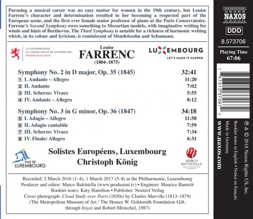 Solistes Europeens, Luxembourg, Christoph König - Farrenc: Symphonies Nos. 2 & 3 (2018) CD-Rip