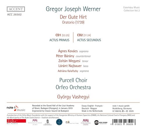 Purcell Choir, Orfeo Orchestra, György Vashegyi - Gregor Joseph Werner: der Gute Hirt Oratorio (1739) (2020) [Hi-Res]