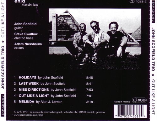 John Scofield Trio - Out Like a Light (1981) [1991] CD-Rip