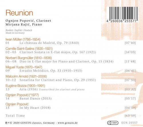 Mirjana Rajić - Reunion: Works by Müller, Saint-Saëns & Others (2020)