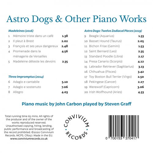 Steven Graff - John Carbon: Astro Dogs & Other Piano Works (2020) [Hi-Res]