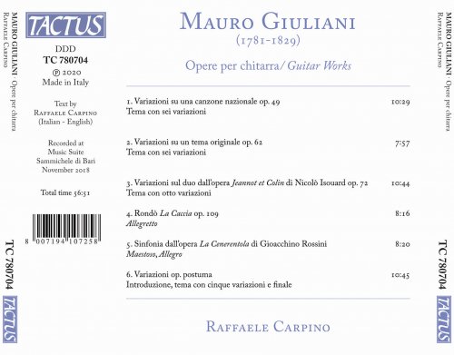 Raffaele Carpino - Giuliani: Guitar Works (2020)