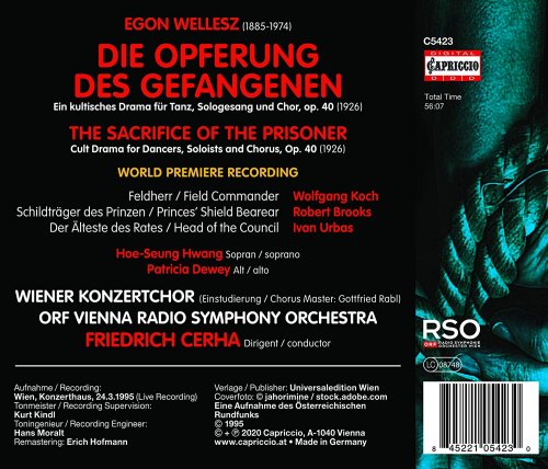 Friedrich Cerha, ORF Vienna Radio Symphony Orchestra, Robert Brooks, Wolfgang Koch - Wellesz: The Sacrifice of the Prisoner, Op. 40 (Live) (2020) [Hi-Res]