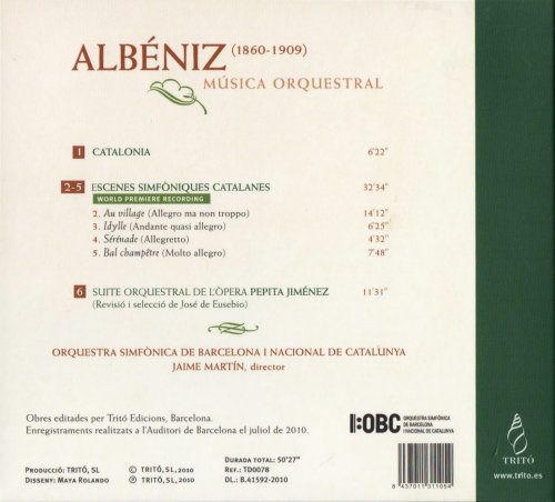 Jaime Martín - Isaac Albéniz: Musica Orquestral (2010)