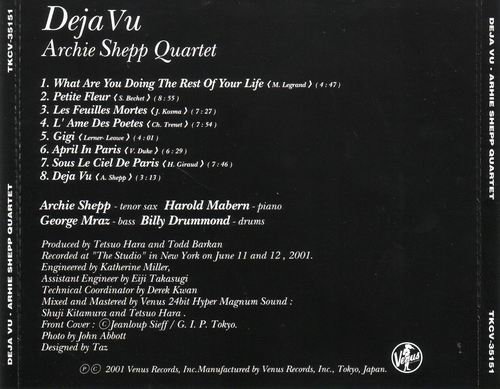 Archie Shepp Quartet - Deja Vu (2001) CD Rip