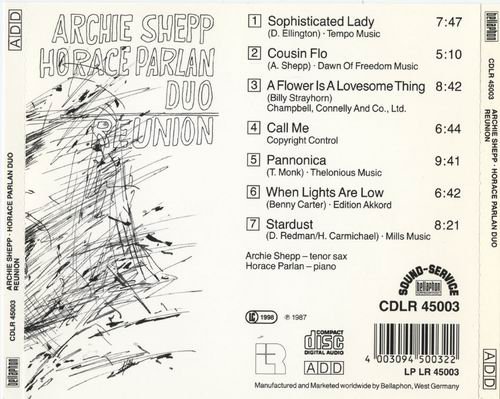 Archie Shepp & Horace Parlan Duo - Reunion (1987)