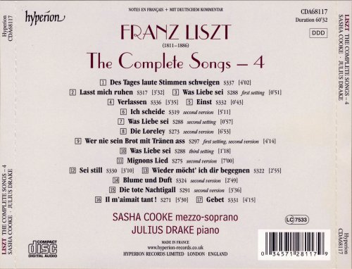 Sasha Cooke, Julius Drake - Liszt: The Complete Songs, Vol. 4 (2016)