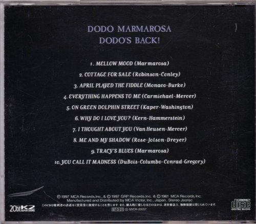 Dodo Marmarosa - Dodo's Back! (1961) [1997]