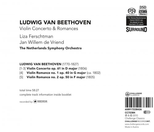 Liza Ferschtman, Jan Willem de Vriend, The Netherlands Symphony Orchestra - Violin Concerto & Romances (2010) [Hi-Res]