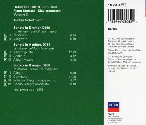 András Schiff - Schubert: Piano Sonatas, Vol. 2 (1993)