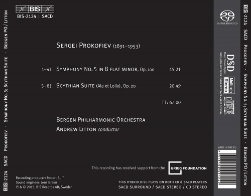 Andrew Litton, Bergen Philharmonic Orchestra - Prokofiev: Symphony 5, Scythian Suite (2015) [SACD]