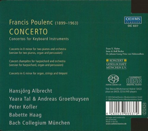 Bach Collegium Munchen, Hansjorg Albrecht  - Francis Poulenc: Concertos (2010)
