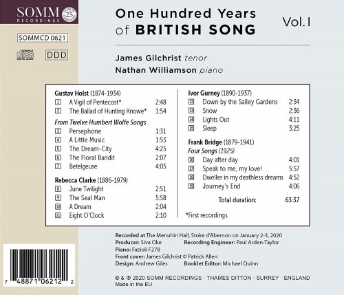 James Gilchrist & Nathan Williamson - One Hundred Years of British Song, Vol. 1 (2020) [Hi-Res]