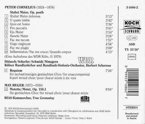 Uwe Gronostay - Peter Cornelius: Stabat Mater, Requiem (1978)