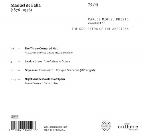 The Orchestra of the Americas, Carlos Miguel Prieto, Jorge Federico Osorio, Alejandra Gómez Ordaz - De Falla: The Three-Cornered Hat, Nights in the Gardens of Spain (2020)