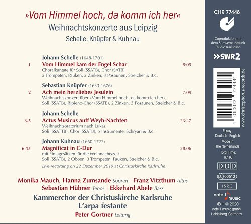 Monika Mauch, Kammerchor der Christuskirche Karlsruhe, L’arpa Festante - Vom Himmel hoch, da komm ich her: Weihnachstkonzerte aus Leipzig (2020)