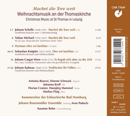 Simone Schwark, Johann Rosenmuller Ensemble - Machet die Tore weit: Weihnachtsmusik an der Thomaskirche (2020)