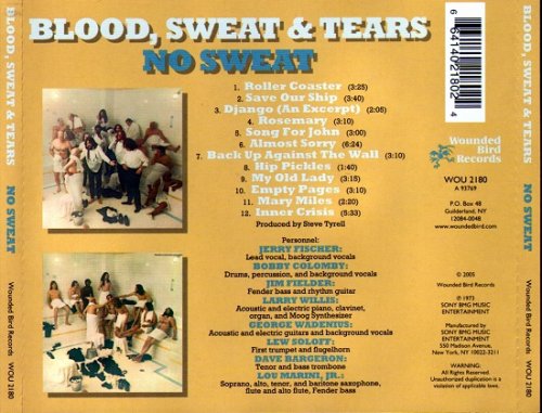 Blood, Sweat And Tears - No Sweat (Reissue) (1973/2005)