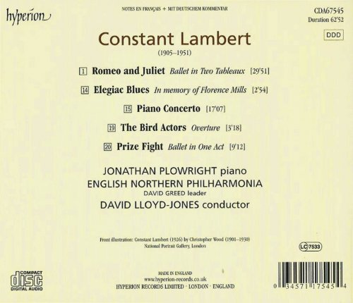 David Lloyd-Jones - Constant Lambert: Piano Concerto, Symphonic Works (2005)