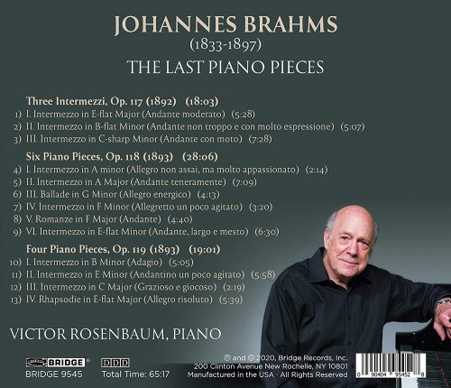 Victor Rosenbaum - Brahms: The Last Piano Pieces (2020)