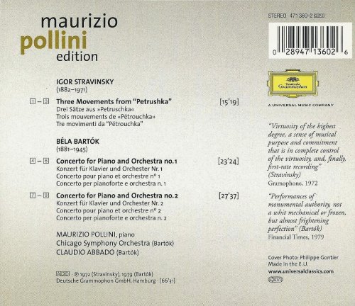 Maurizio Pollini, Claudio Abbado - Bartok: Piano Concertos Nos. 1 & 2 / Stravinsky: 3 Movements from "Petrushka" (2001)
