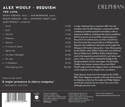 Iain Burnside, Philip Higham, Nicky Spence, Alex Woolf - Alex Woolf: Requiem (2020) [Hi-Res]