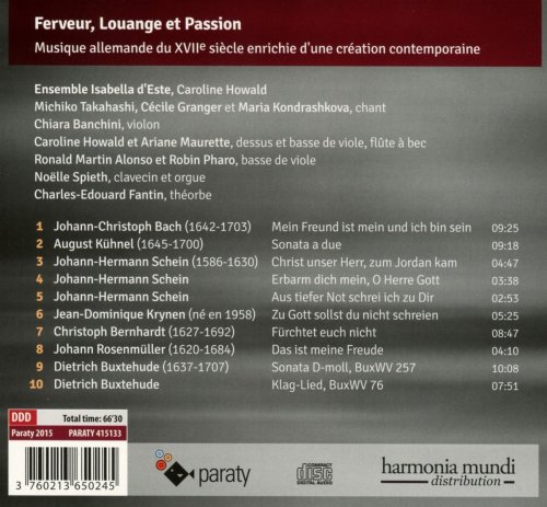 Ensemble Isabella d'Este, Caroline Howald - Ferveur, Louange et Passion (2015) [Hi-Res]