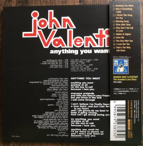 John Valenti - Anything You Want (1976) [2006]