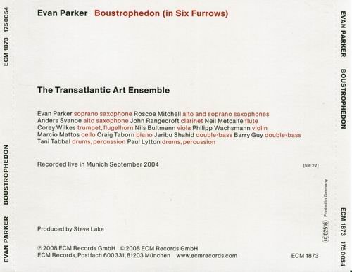 Evan Parker - Boustrophedon (2008)