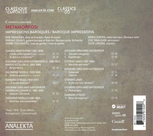 Suzie LeBlanc, Ensemble Constantinople - Metamorfosi - Baroque Impressions (2014) [Hi-Res]
