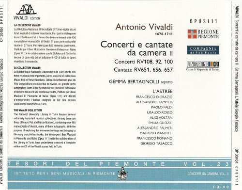 Gemma Bertagnolli, L'Astrée, Giorgio Tabacco - Vivaldi: Concerti e cantate da camera, Vol. 2 (2004)