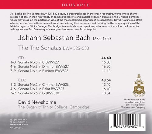 David Newsholme - J.S. Bach: The Trio Sonatas, BWV 525-530 (2015) [Hi-Res]