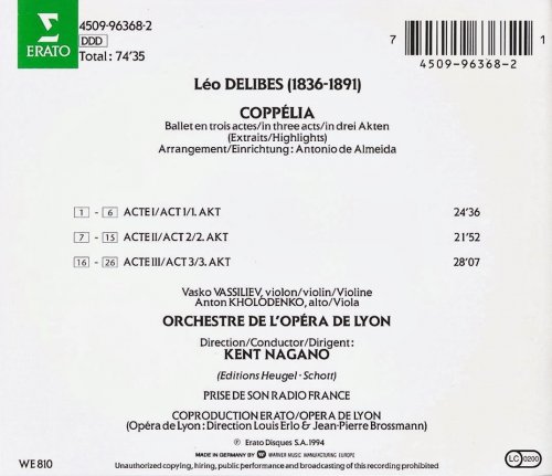 Kent Nagano - Delibes: Coppélia (Highlights) (1994)