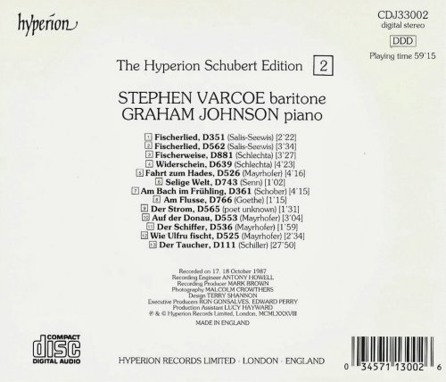 Stephen Varcoe, Graham Johnson - Schubert: Complete Songs, Vol. 2 (1987)