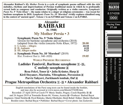 Alexander Rahbari, Prague Metropolitan Orchestra, Ladislav Fančovič - Alexander Rahbari: My Mother Persia, Vol. 3 - Symphonic Poems Nos. 9 & 10 (2020) [Hi-Res]
