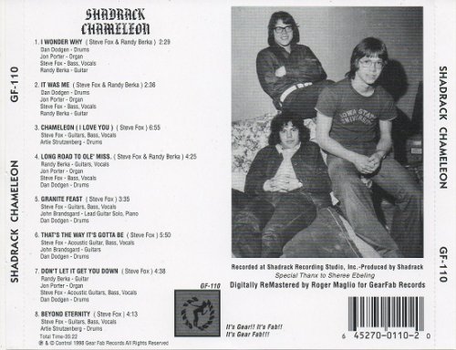 Shadrack Chameleon - Shadrack Chameleon (Reissue) (1973/1998)