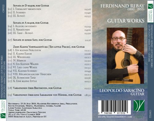 Leopoldo Saracino - Ferdinand Rebay: Guitar Works (2020)