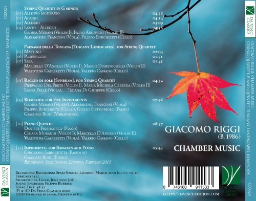 Alessandro Franconi, Chiara Morandi, Daniele Fredianelli, Filippo Burchietti, Giacomo Riggi - Giacomo Riggi: Chamber Music (2020)