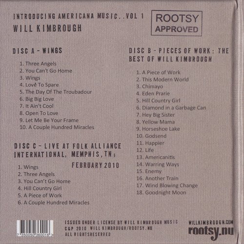Will Kimbrough - Introducing Americana Music, Vol.1 (3CD) (2010)