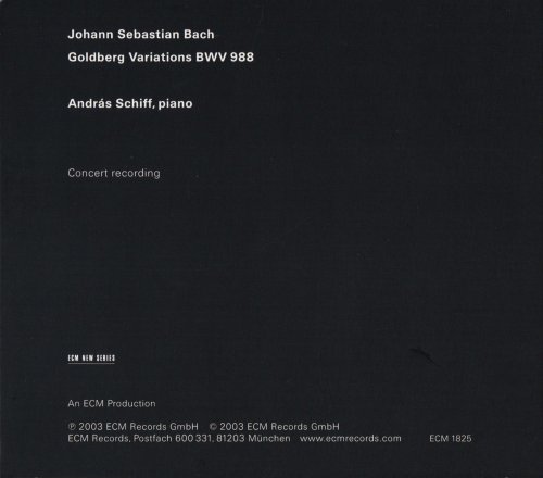 Andras Schiff - J.S. Bach: Goldberg Variations (2003) CD-Rip