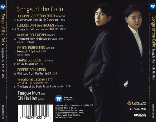 Taeguk Mun, Chi Ho Han - Songs of the Cello: Homage to Pablo Casals (2019) CD-Rip