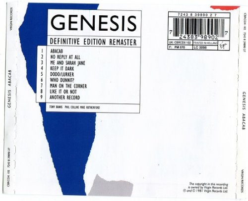 Genesis - Abacab (Reissue) (1981/1994)