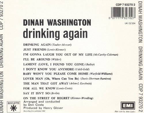 Dinah Washington - Drinking Again (1962) [1989]