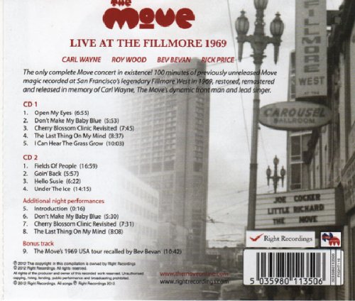 The Move - Live At The Fillmore 1969 (2012)