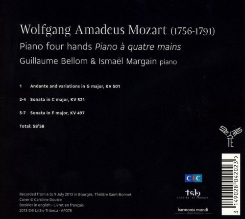 Ismaël Margain, Guillaume Bellom - Mozart: Piano Four Hands (2014) [Hi-Res]