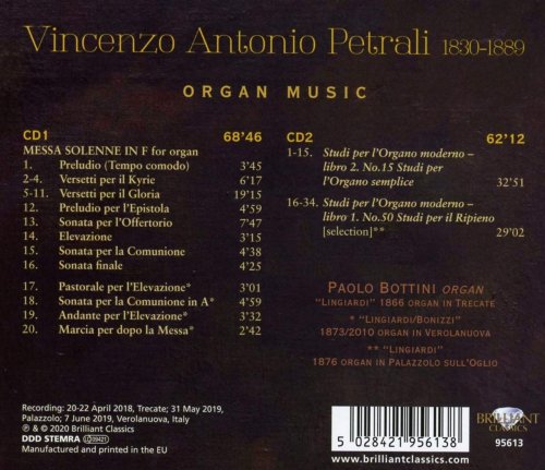 Paolo Bottini - Petrali: Organ Music (2020) [Hi-Res]