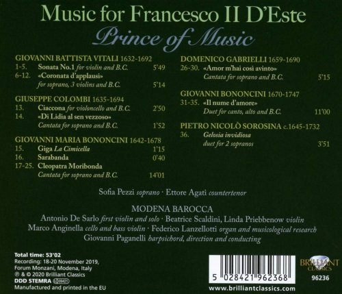 Modena Barocca - Music for Francesco II D'Este Prince of Music (2020) [Hi-Res]